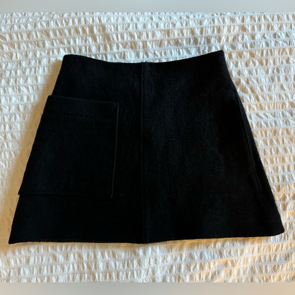 COS Black Wool Mini Skirt